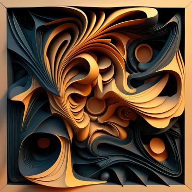 3D model abstract painting (STL)